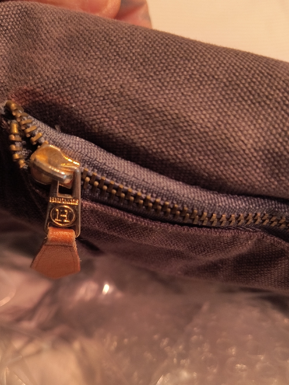Hermes Fourre Tout Vassus Brown and Black Canvas Messenger Bag Unisex - Picture 5 of 9